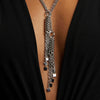 METAL Convertible Rope & Squares Tassel Lariat