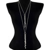 METAL Convertible Rope & Squares Tassel Lariat