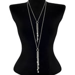METAL Convertible Rope & Squares Tassel Lariat