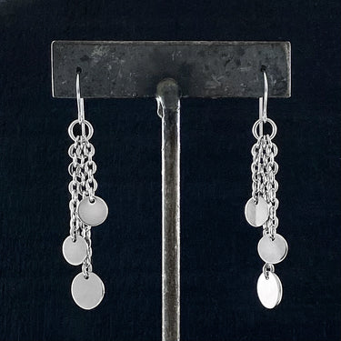 METAL Triple Disk Chain Earrings