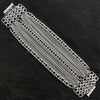 METAL 6-Row Triple-Stripe Ribbon Bracelet