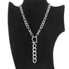 METAL Chunky Curb Y Necklace with Screw Pin D-Ring