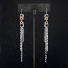 METAL Long Chainmaille Byzantine Tassel Earrings