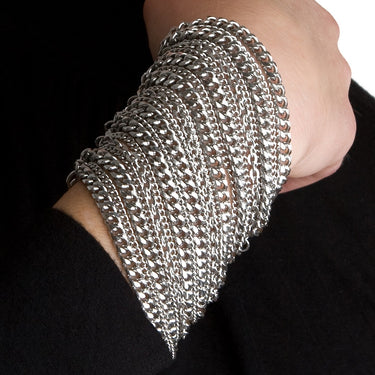 METAL 8-Row Multi-Chain Cuff Bracelet