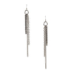 METAL Long 3-Chain Earrings