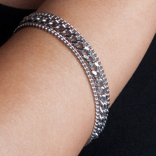 METAL Small Rosette Ribbon Bracelet
