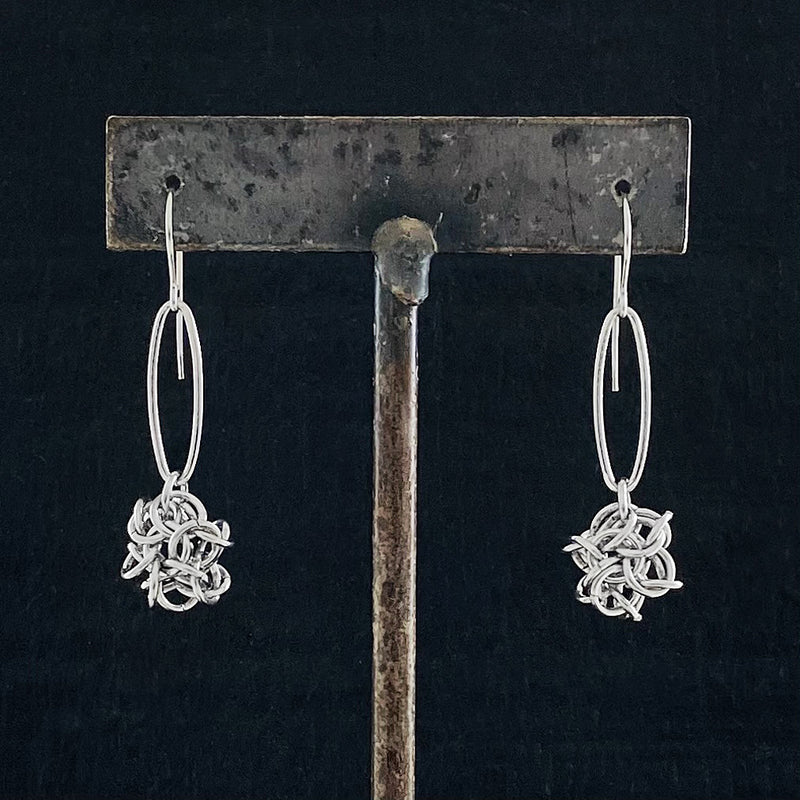 PURE Knot on Oval Drop Earrings