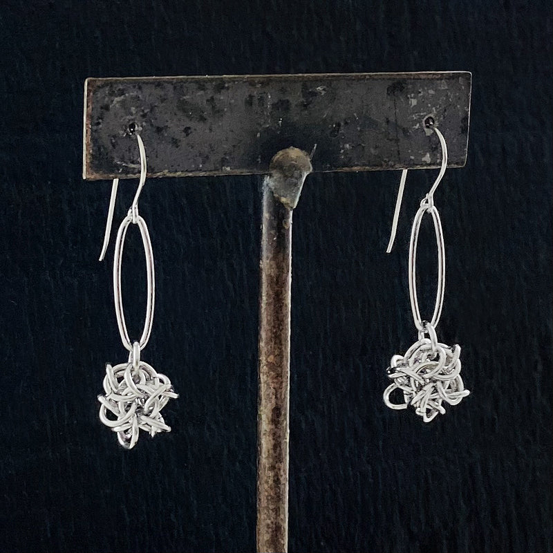PURE Knot on Oval Drop Earrings