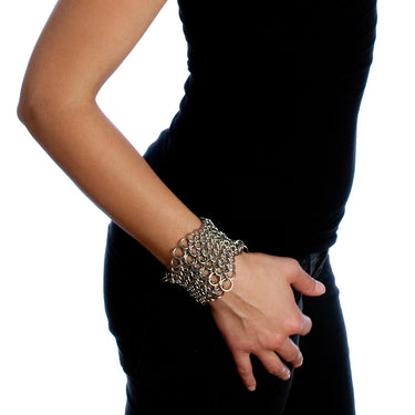 PURE 6-Row Hourglass Cuff Bracelet