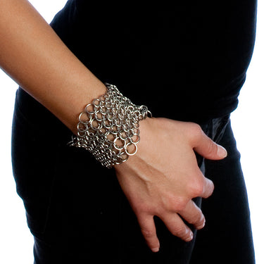 PURE 6-Row Hourglass Cuff Bracelet