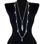 ROGUE Long Feather Cluster Pendant