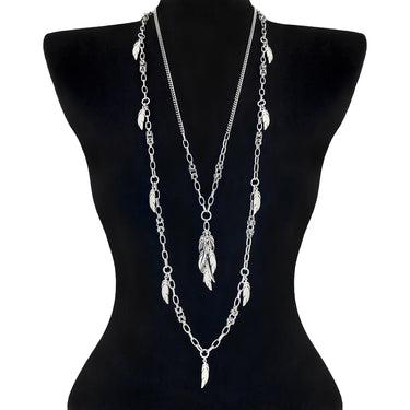 ROGUE Long Feather Cluster Pendant