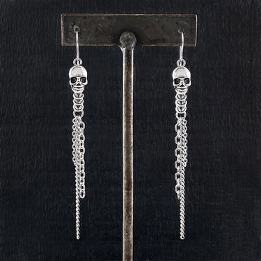 ROGUE Skull & Spine Tassel Earrings