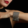 SLINKY 8-Row Diagonal Stripes Cuff Bracelet