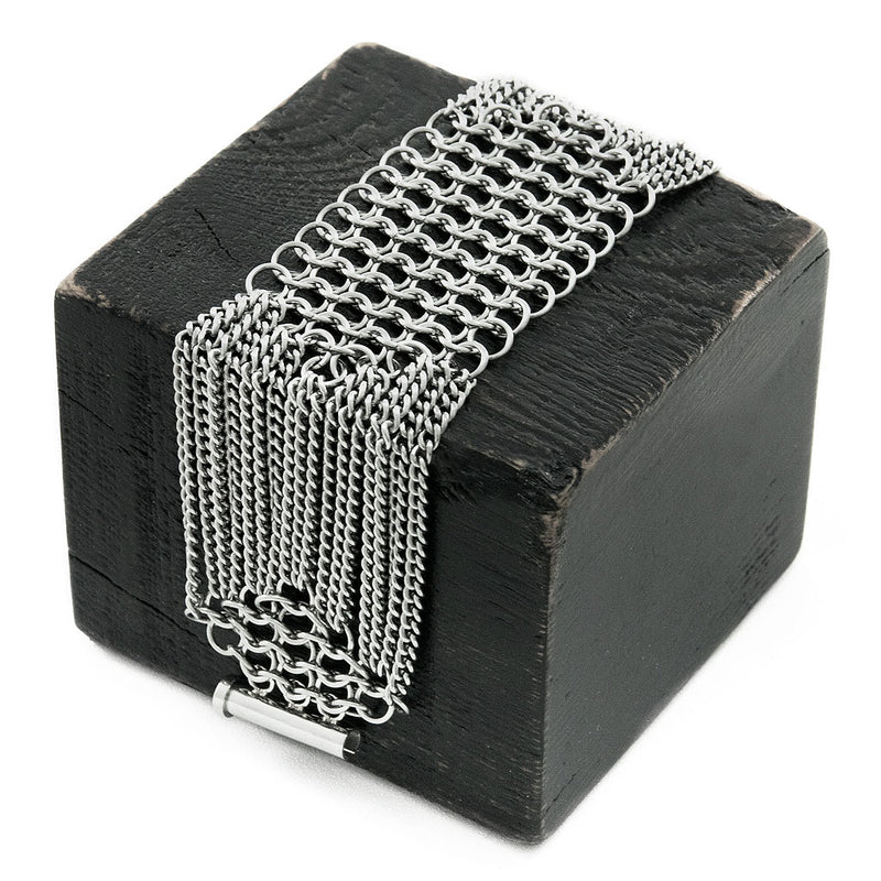 SLINKY 6-Row Elongated Hexagon Bracelet