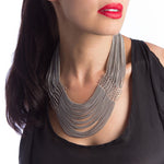 SLINKY 9-Row Center Drape Necklace