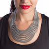 SLINKY 9-Row Center Drape Necklace