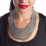 SLINKY 9-Row Center Drape Necklace