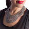 SLINKY 9-Row Center Drape Necklace