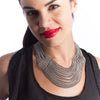 SLINKY 9-Row Center Drape Necklace