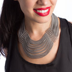 SLINKY 9-Row Center Drape Necklace