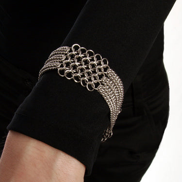 SLINKY 4-Row Section Cuff Bracelet