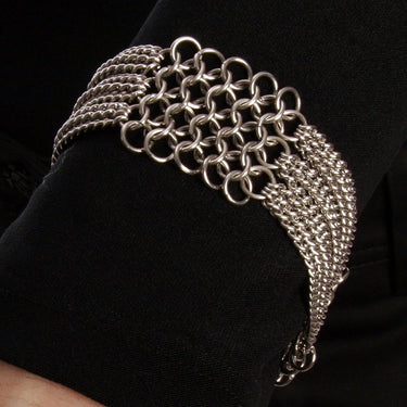 SLINKY 4-Row Section Cuff Bracelet