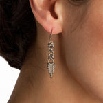 SLINKY Box & Tapered Chain Earrings