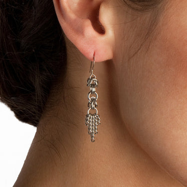 SLINKY Box & Tapered Chain Earrings