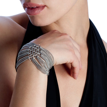 SLINKY Diamond 2-Section Cuff Bracelet