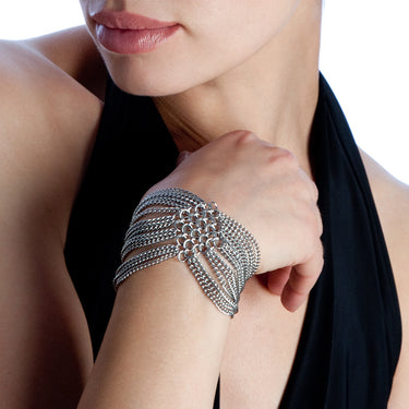 SLINKY Diamond 2-Section Cuff Bracelet