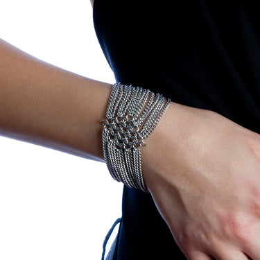 SLINKY Diamond 2-Section Cuff Bracelet