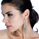 SLINKY Diamond & Draping Chain Earrings