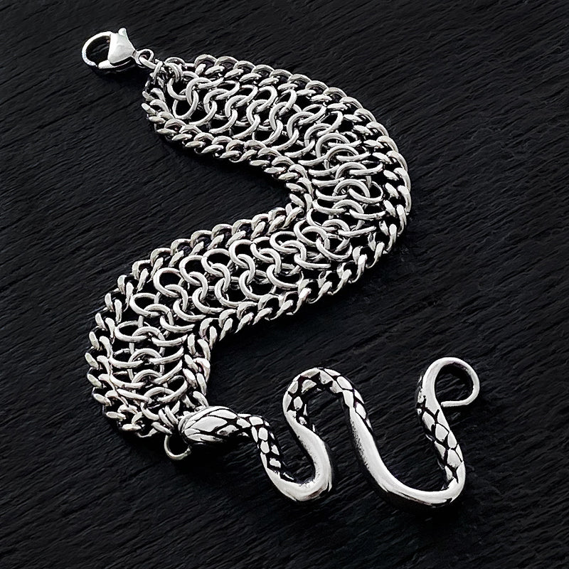 ROGUE Snake & Chainmaille Bracelet