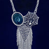 GEMSTONE Colus Fossil Turritella Spiderweb Fringe Necklace