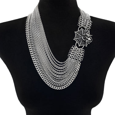 ROGUE Spiderweb Draping Chain Necklace