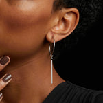 STRUCTURE Vertical Bar Interchangeable Charm Hoops #7