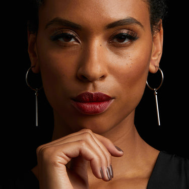 STRUCTURE Vertical Bar Interchangeable Charm Hoops #7