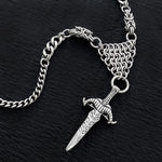 ROGUE Chainmaille Triangle Sword Necklace